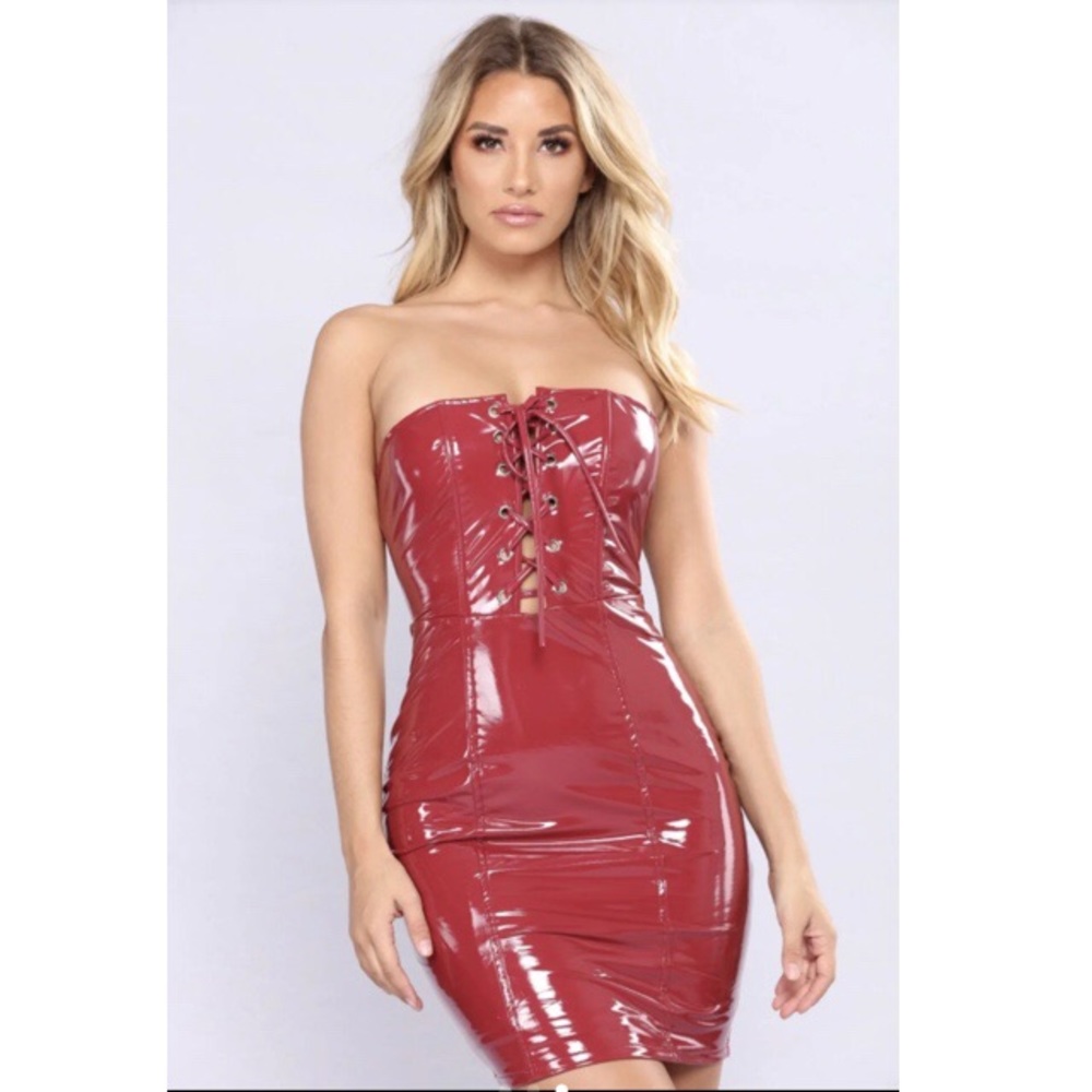 Red Latex Dress